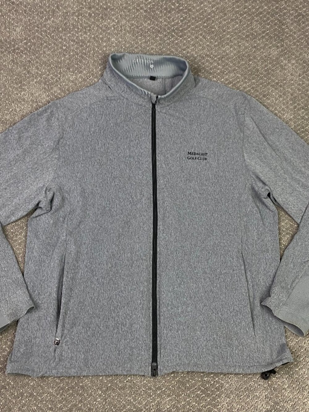 Greyson Sequoia Full Zip Jacket Mens XL Gray Performance Medalist Golf Club Lux